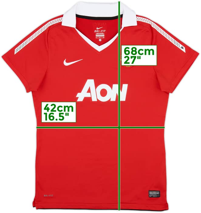 2010-11 Manchester United Home Shirt - 9/10 - (Women's S)