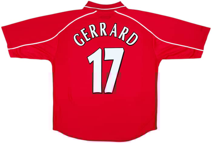 2000-02 Liverpool Home Shirt Gerrard #17 - 7/10 - (L)