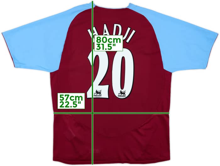 2003-04 Aston Villa Home Shirt Hadji #20 - 8/10 - (M)