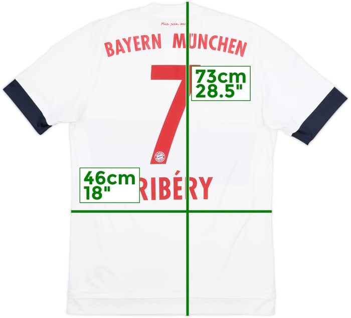 2015-16 Bayern Munich Away Shirt Ribery #7 - 6/10 - (S)