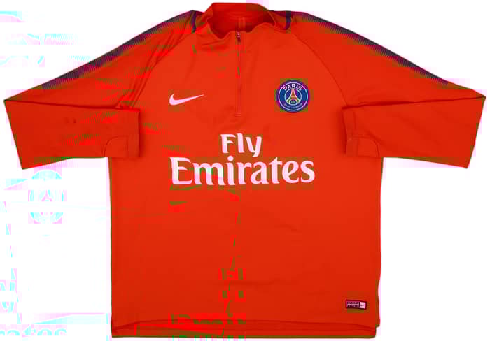 2017-18 Paris Saint-Germain Nike 1/4 Zip Drill Top - 5/10 - (XL)