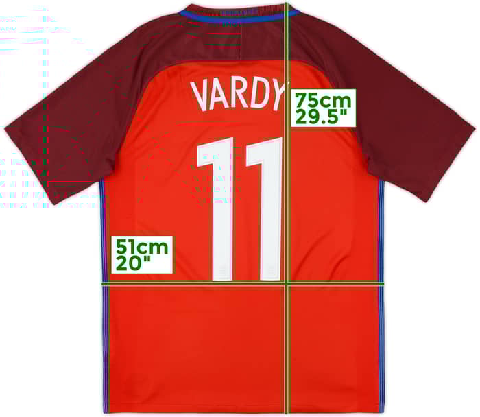 2016-17 England Away Shirt Vardy #11 - 5/10 - (M)