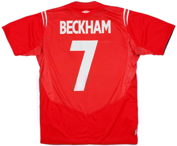 2004-06 England Away Shirt Beckham #7 - 7/10 - (M)
