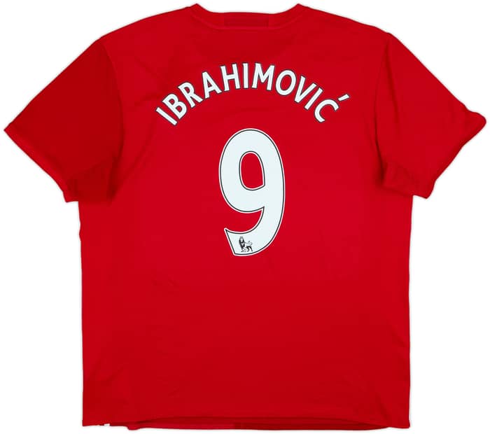 2016-17 Manchester United Home Shirt Ibrahimovic #9 - 7/10 - (XL)