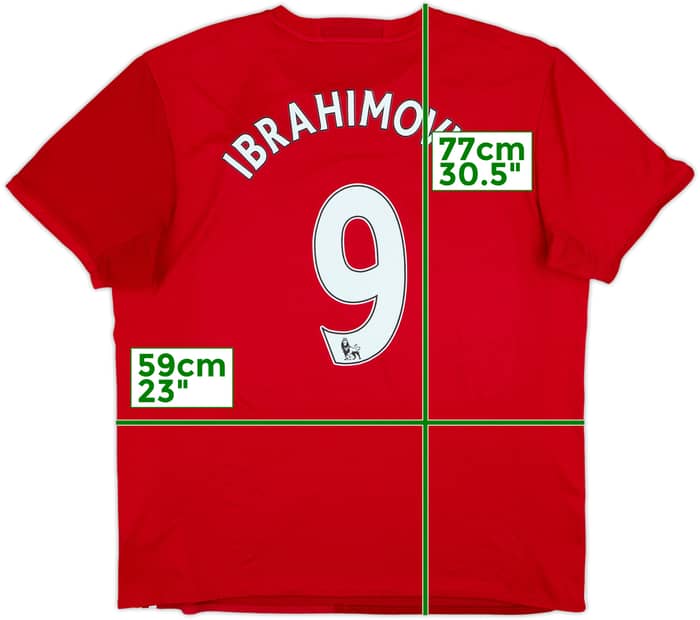 2016-17 Manchester United Home Shirt Ibrahimovic #9 - 7/10 - (XL)