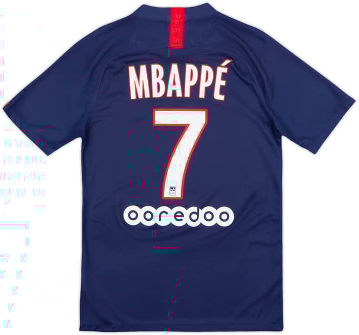 2019-20 Paris Saint-Germain Home Shirt Mbappe #7 - 6/10 - (S)