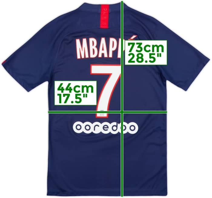 2019-20 Paris Saint-Germain Home Shirt Mbappe #7 - 6/10 - (S)