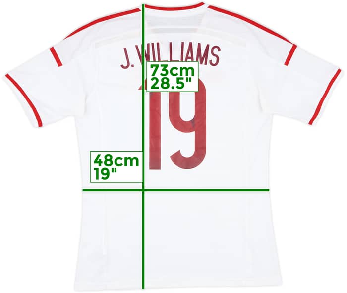 2013-15 Wales Match Issue Away Shirt J.Williams #19