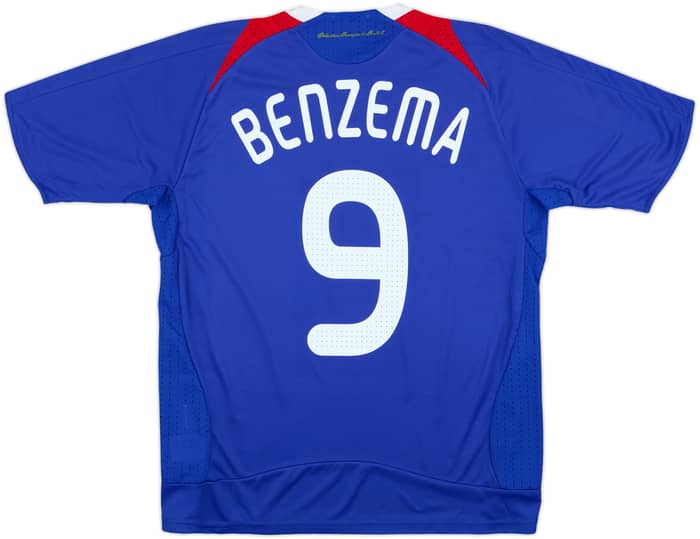 2007-08 France Home Shirt Benzema #9 - 7/10 - (XL.Boys)