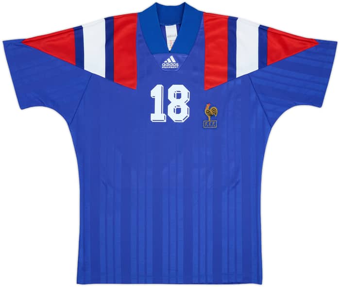 1992-94 France Home Shirt Cantona #18 - 9/10 - (M)