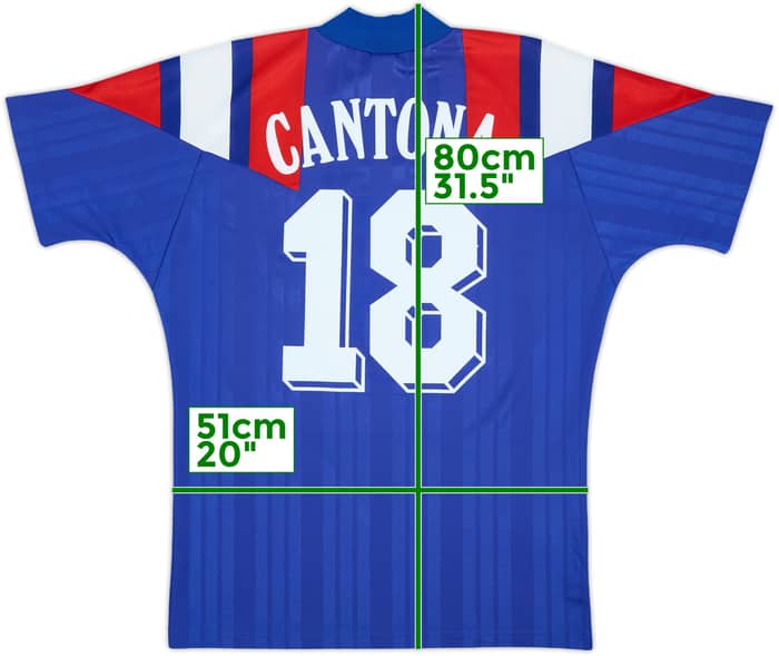 1992-94 France Home Shirt Cantona #18 - 9/10 - (M)