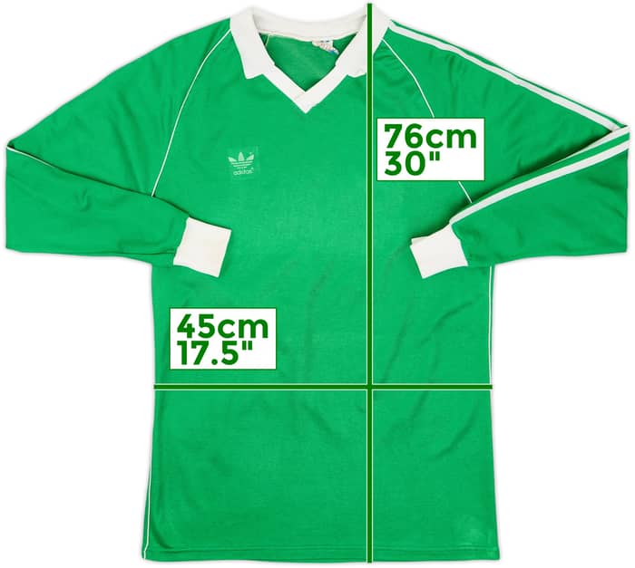 1982-84 adidas Template L/S Shirt #13 - 7/10 - (L)