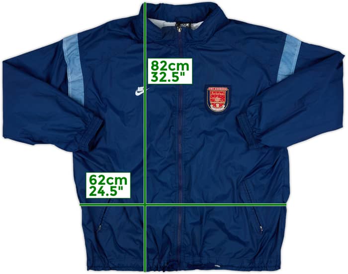 1994-95 Arsenal Nike Premier Hooded Track Jacket - 8/10 - (XL)