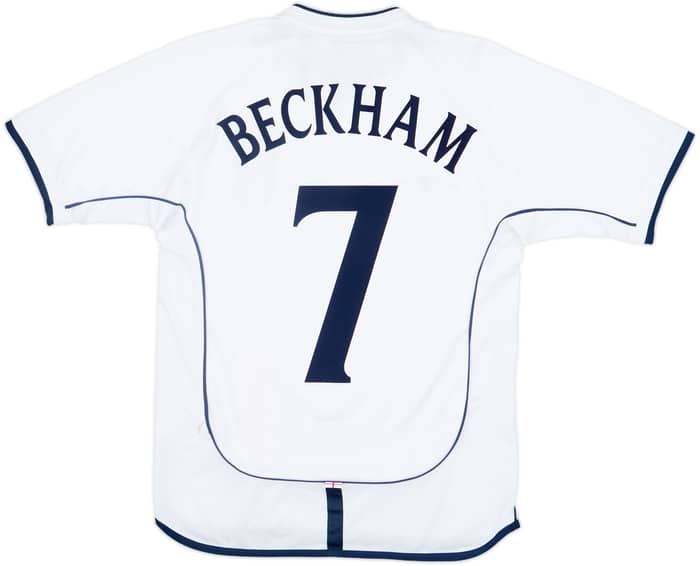 2001-03 England Home Shirt Beckham #7 - 5/10 - (S)