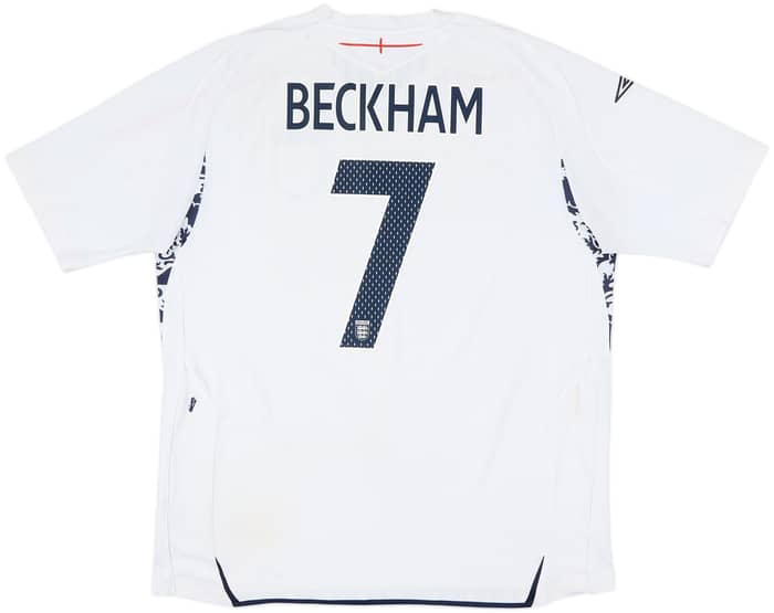 2007-09 England Home Shirt Beckham #7 - 6/10 - (XXL)