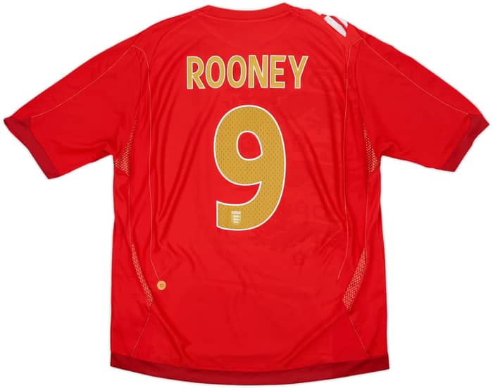 2006-08 England Away Shirt Rooney #9 - 6/10 - (XL)