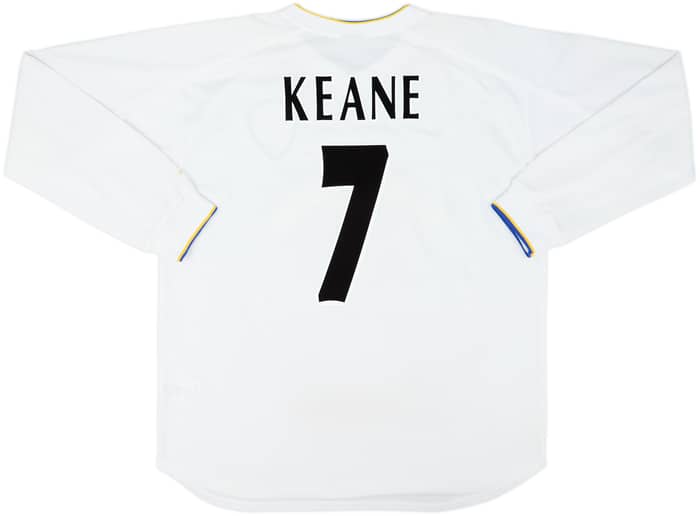 2000-02 Leeds United Home L/S Shirt Keane #7 - 7/10 - (L)