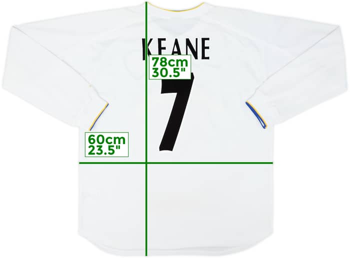 2000-02 Leeds United Home L/S Shirt Keane #7 - 7/10 - (L)