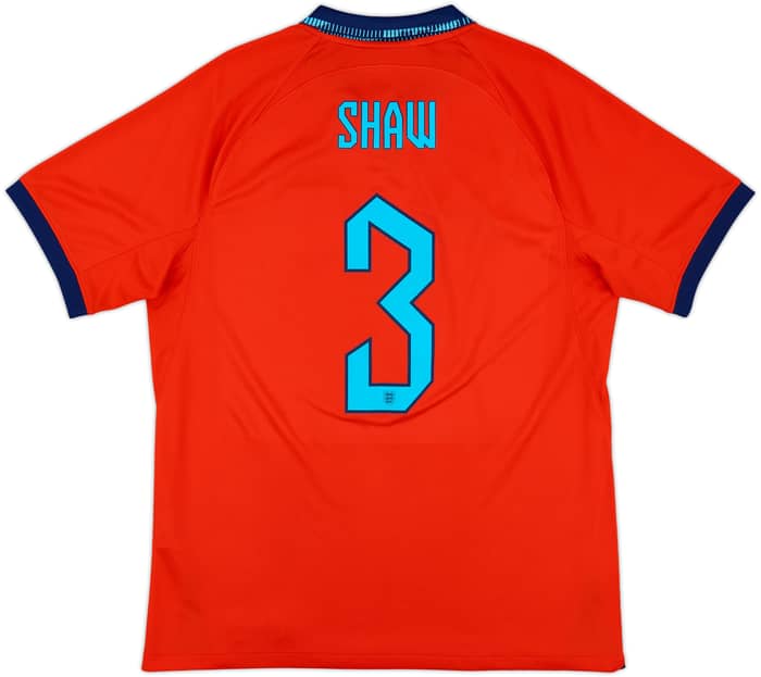 2022-23 England Away Shirt Shaw #3 - 8/10 - (L)