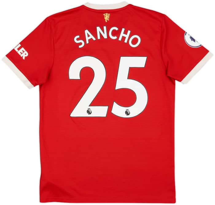 2021-22 Manchester United Home Shirt Sancho #25 - 5/10 - (M)