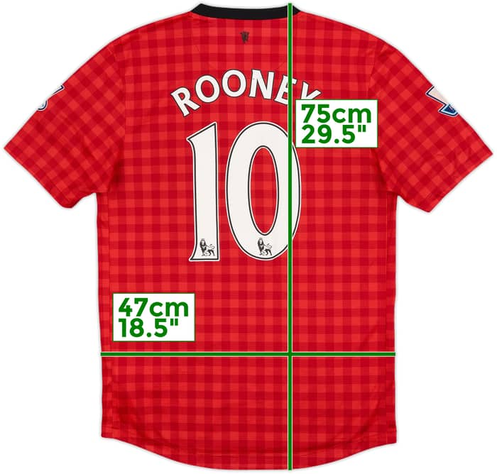 2012-13 Manchester United Home Shirt Rooney #10 - 6/10 - (S)