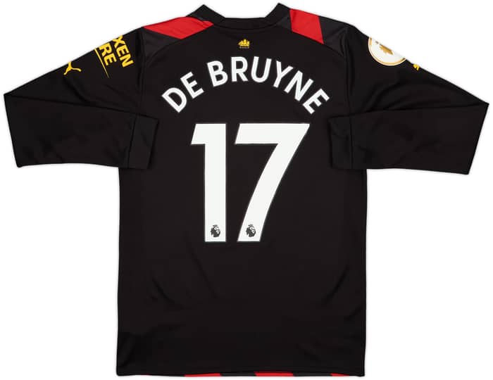 2022-23 Manchester City Away L/S Shirt De Bruyne #17 - 9/10 - (S)