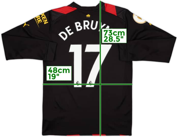 2022-23 Manchester City Away L/S Shirt De Bruyne #17 - 9/10 - (S)