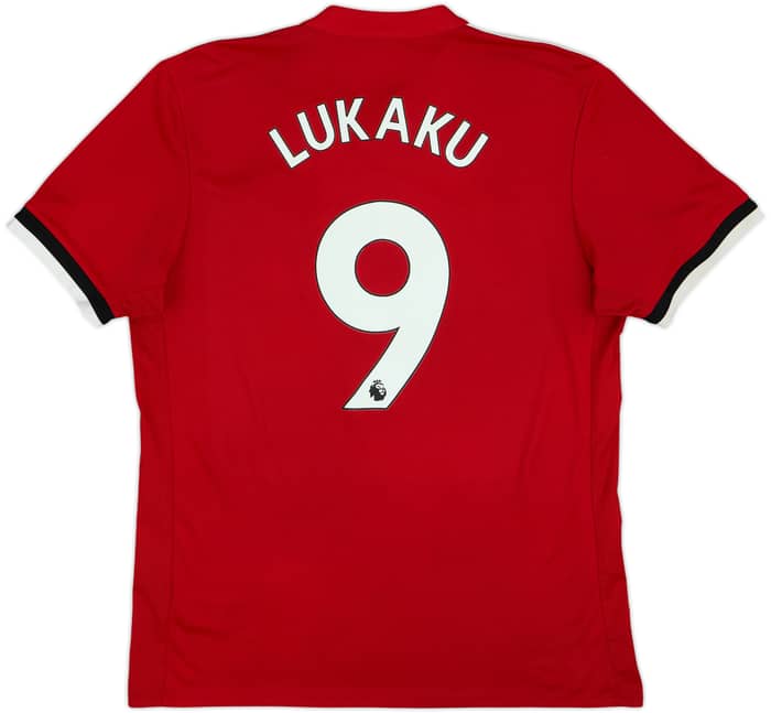 2017-18 Manchester United Home Shirt Lukaku #9 - 7/10 - (L)
