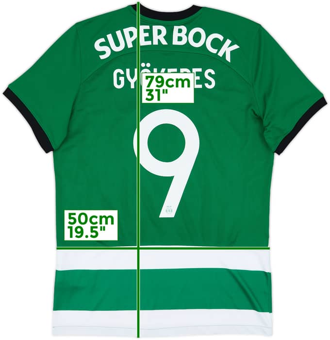 2023-24 Sporting CP Home Shirt Gyokeres #9 - 9/10 - (L)