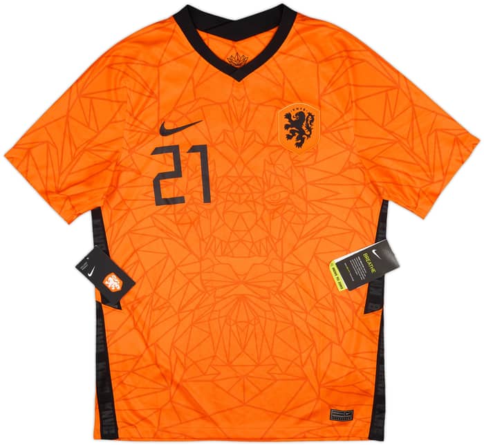 2020-21 Netherlands Home Shirt F. De Jong #21 (M)
