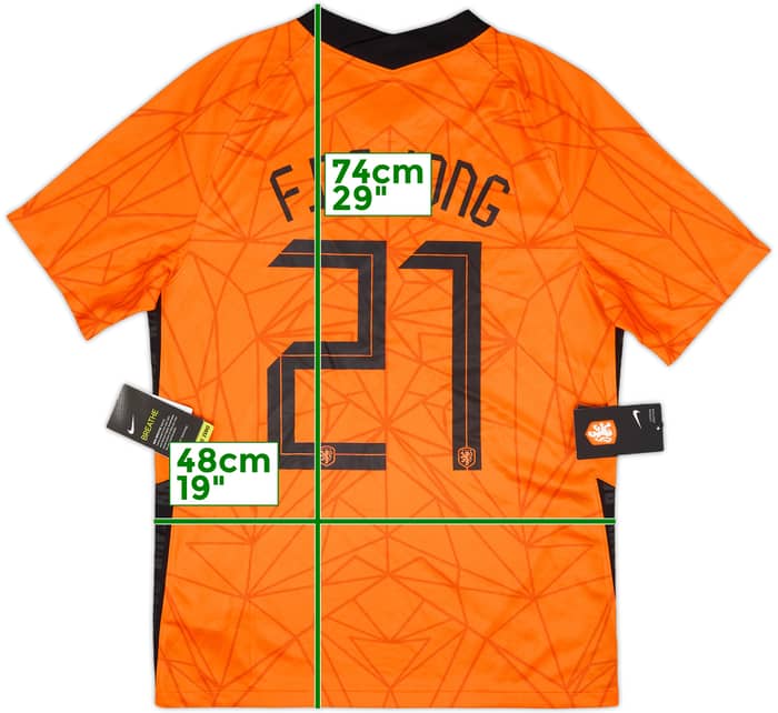 2020-21 Netherlands Home Shirt F. De Jong #21 (M)