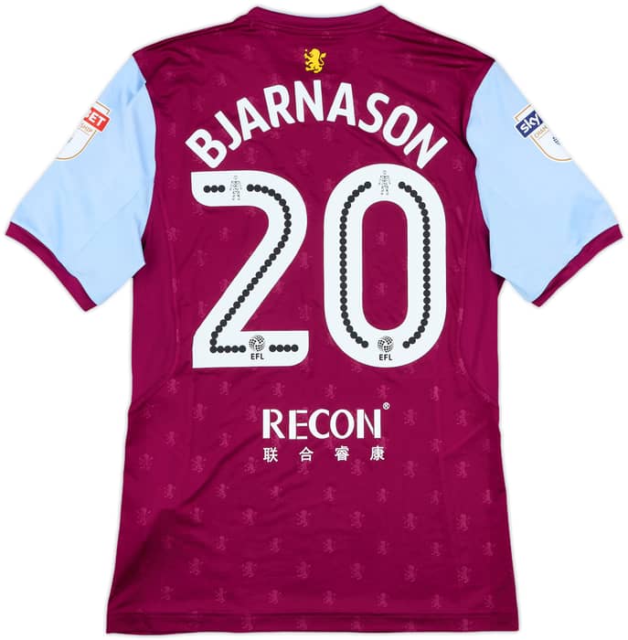 2017-18 Aston Villa Match Issue Home Shirt Bjarnason #20