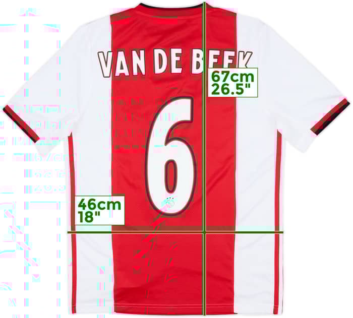 2019-20 Ajax Home Shirt Van De Beek #6 - 10/10 - (XL.Boys)