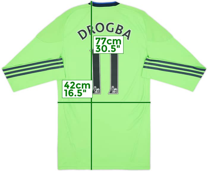 2010-11 Chelsea Player Issue TechFit Third L/S Shirt Drogba #11 - 8/10 - (M)