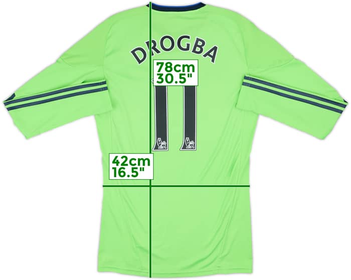 2010-11 Chelsea Player Issue TechFit Third L/S Shirt Drogba #11 - 6/10 - (L)