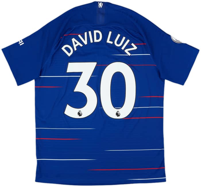 2018-19 Chelsea Authentic Home Shirt David Luiz #30 - 7/10 - (L)