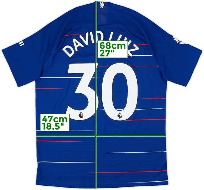 2018-19 Chelsea Authentic Home Shirt David Luiz #30 - 7/10 - (L)