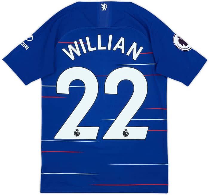 2018-19 Chelsea Authentic Home Shirt Willian #22 - 8/10 - (S.Boys)