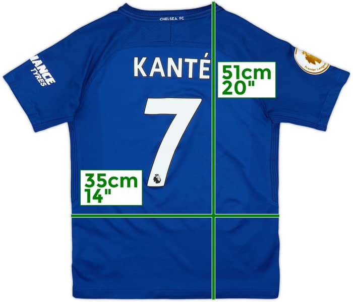 2017-18 Chelsea Home Shirt Kante #7 - 7/10 - (S.Boys)