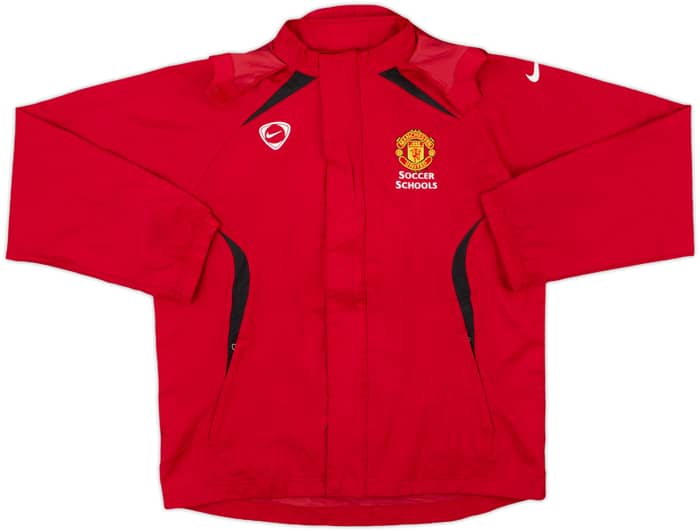 2008-09 Manchester United Soccer Schools Nike Hooded Rain Jacket - 6/10 - (XL.Boys)