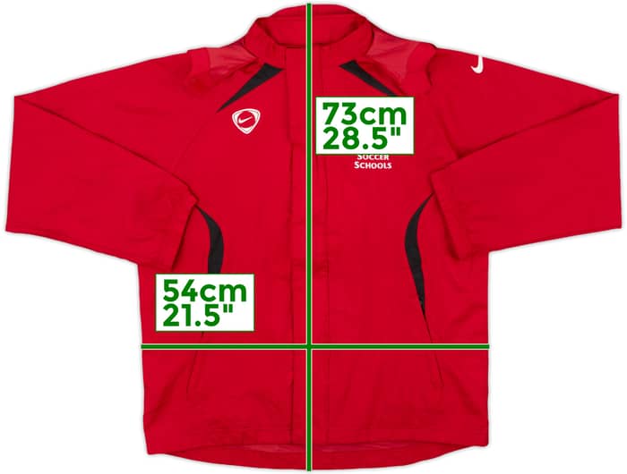 2008-09 Manchester United Soccer Schools Nike Hooded Rain Jacket - 6/10 - (XL.Boys)