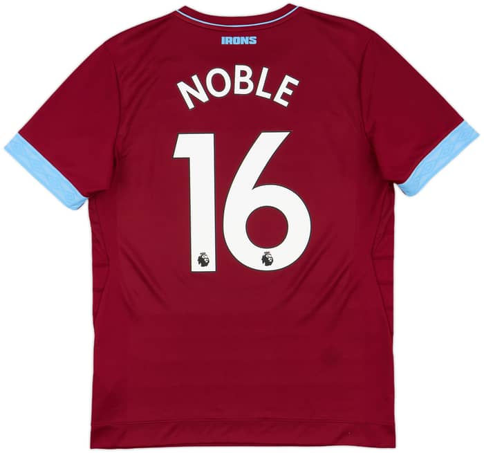 2018-19 West Ham Home Shirt Noble #16 - 9/10 - (M)
