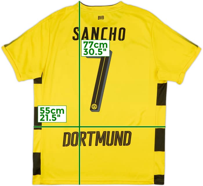2017-18 Borussia Dortmund Home Shirt Sancho #7 - 6/10 - (L)