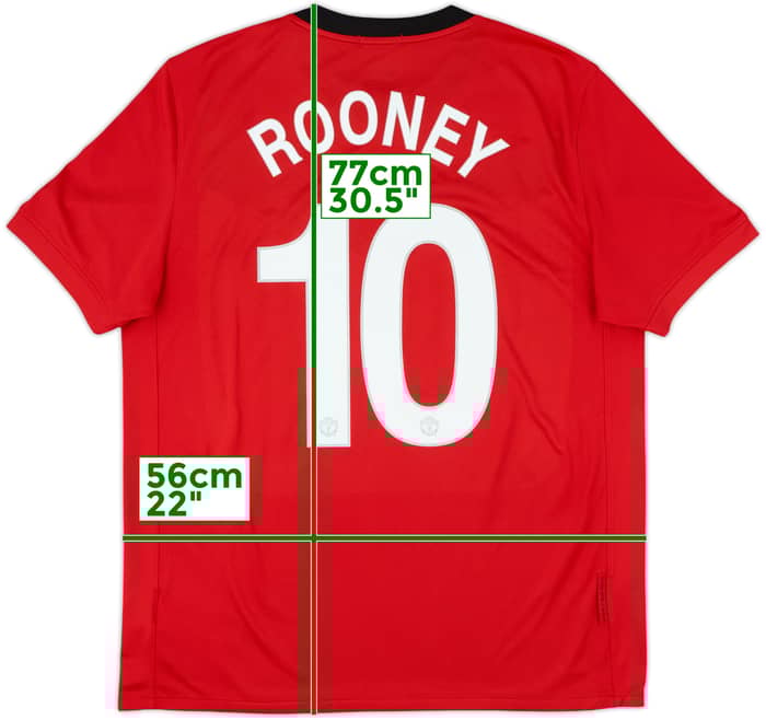2009-10 Manchester United Home Shirt Rooney #10 - 6/10 - (L)