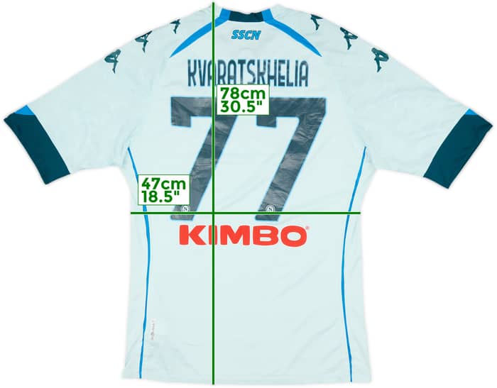 2020-21 Napoli Away Shirt Kvaratskhelia #77 - 8/10 - (XXL)