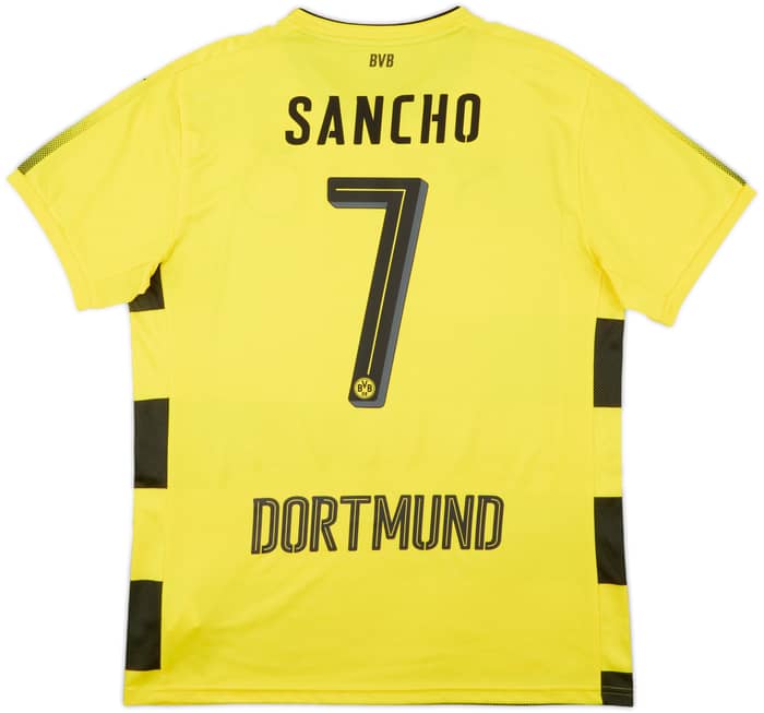 2017-18 Borussia Dortmund Home Shirt Sancho #7 - 8/10 - (L)