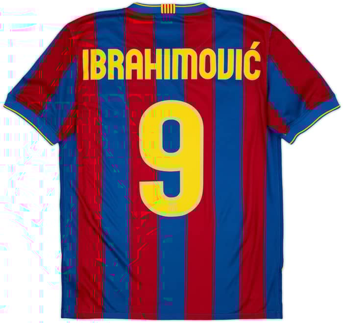 2009-10 Barcelona Home Shirt Ibrahimovic #9 - 9/10 - (S)