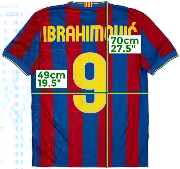 2009-10 Barcelona Home Shirt Ibrahimovic #9 - 9/10 - (S)
