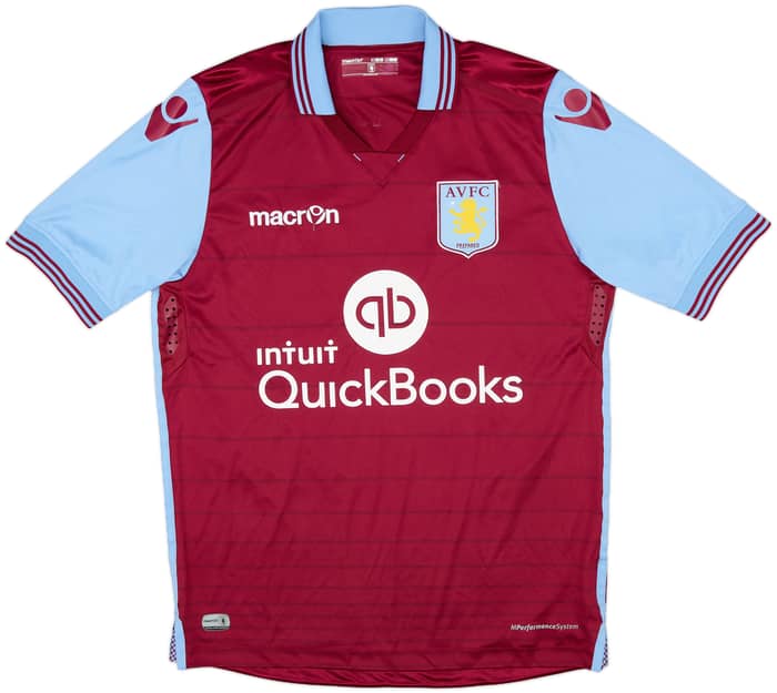2015-16 Aston Villa Home Shirt Grealish #40 - 9/10 - (S)