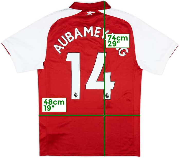 2017-18 Arsenal Home Shirt Aubameyang #14 (M)